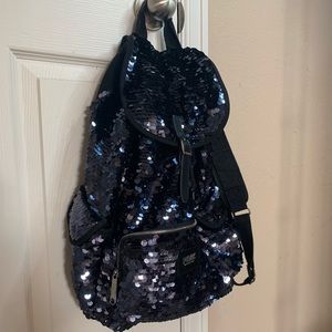 Gunmetal Victoria’s Secret Drawstring Backpack